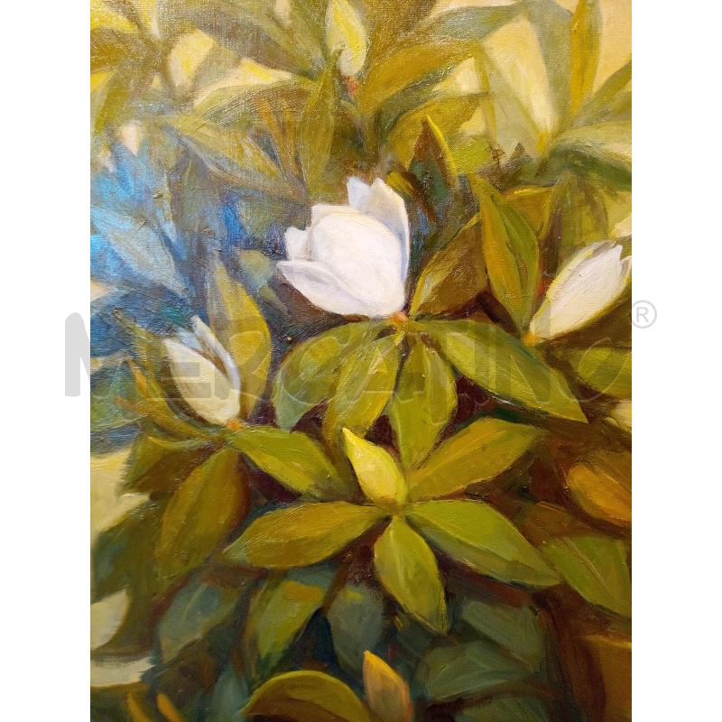 QUADRO OLIO SU TELA MAGNOLIE | Mercatino dell'Usato Roma porta maggiore 2