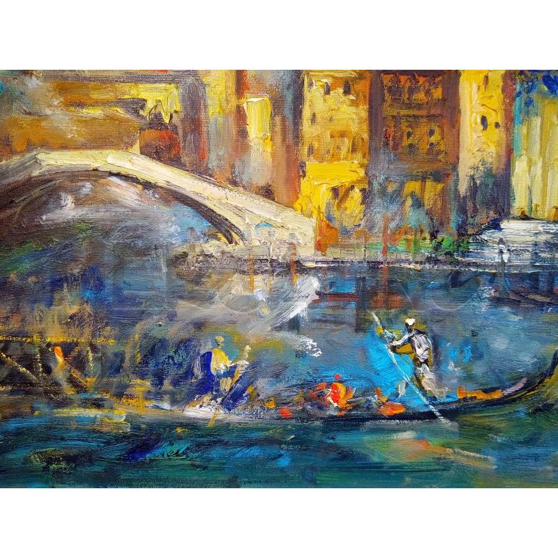 QUADRO OLIO SU TELA MATERICO SCORCIO VENEZIA  | Mercatino dell'Usato Roma porta maggiore 3