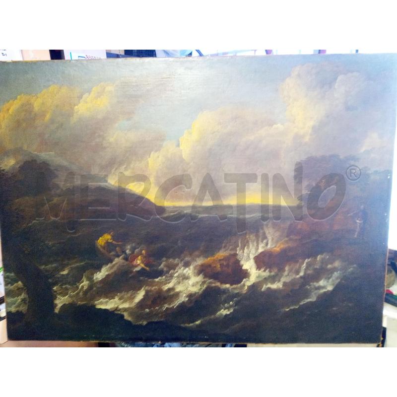 QUADRO OLIO SU TELA MIRACOLO MAR DI GALILEA EPOCA | Mercatino dell'Usato Roma porta maggiore 1