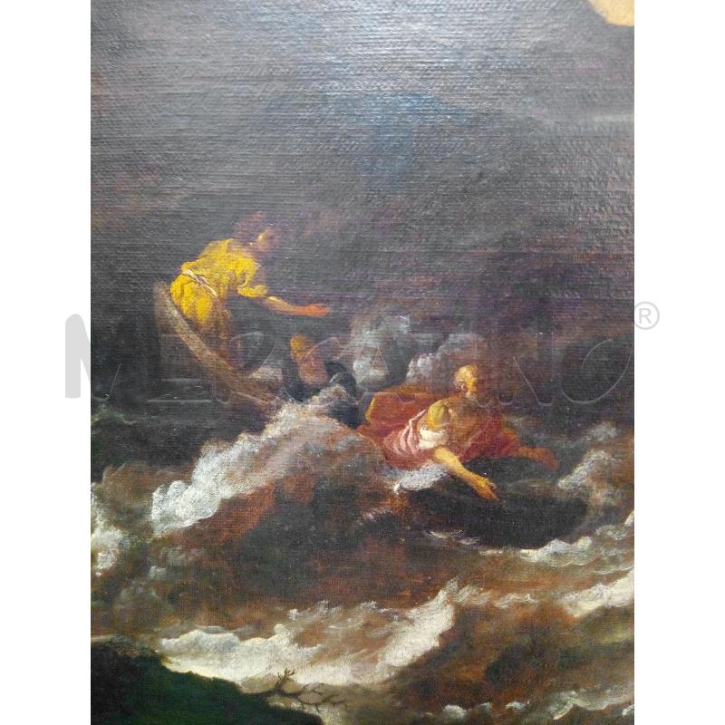 QUADRO OLIO SU TELA MIRACOLO MAR DI GALILEA EPOCA | Mercatino dell'Usato Roma porta maggiore 2