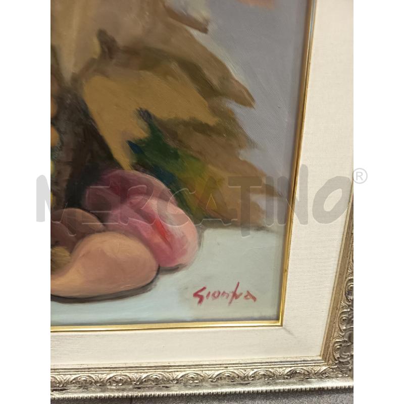 QUADRO OLIO SU TELA NATURA MORTA  | Mercatino dell'Usato Roma porta maggiore 2