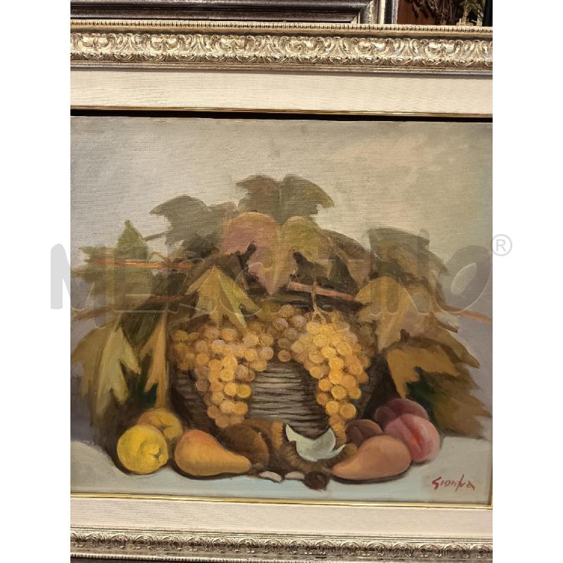 QUADRO OLIO SU TELA NATURA MORTA  | Mercatino dell'Usato Roma porta maggiore 3