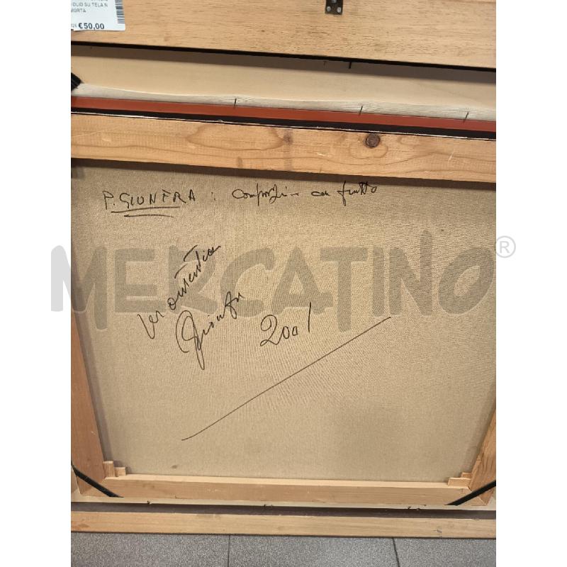 QUADRO OLIO SU TELA NATURA MORTA  | Mercatino dell'Usato Roma porta maggiore 4