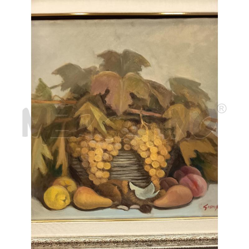 QUADRO OLIO SU TELA NATURA MORTA  | Mercatino dell'Usato Roma porta maggiore 5