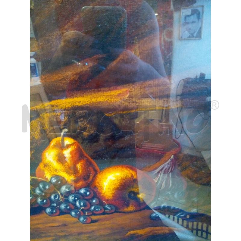 QUADRO OLIO SU TELA NATURA MORTA E CAVALLO | Mercatino dell'Usato Roma porta maggiore 4