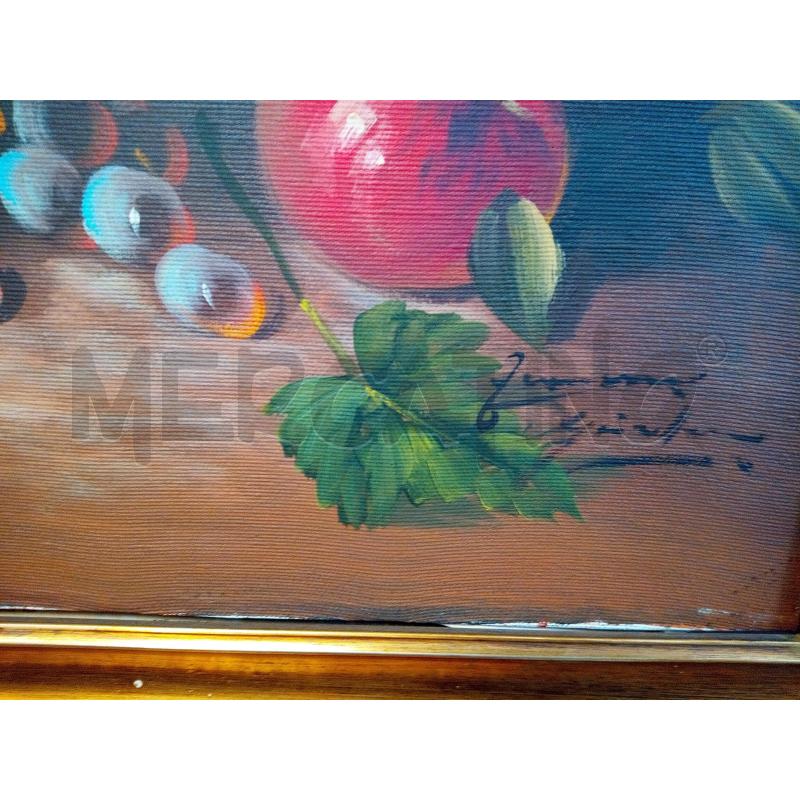 QUADRO OLIO SU TELA NATURA MORTA FRUTTA BROCCA | Mercatino dell'Usato Roma porta maggiore 3
