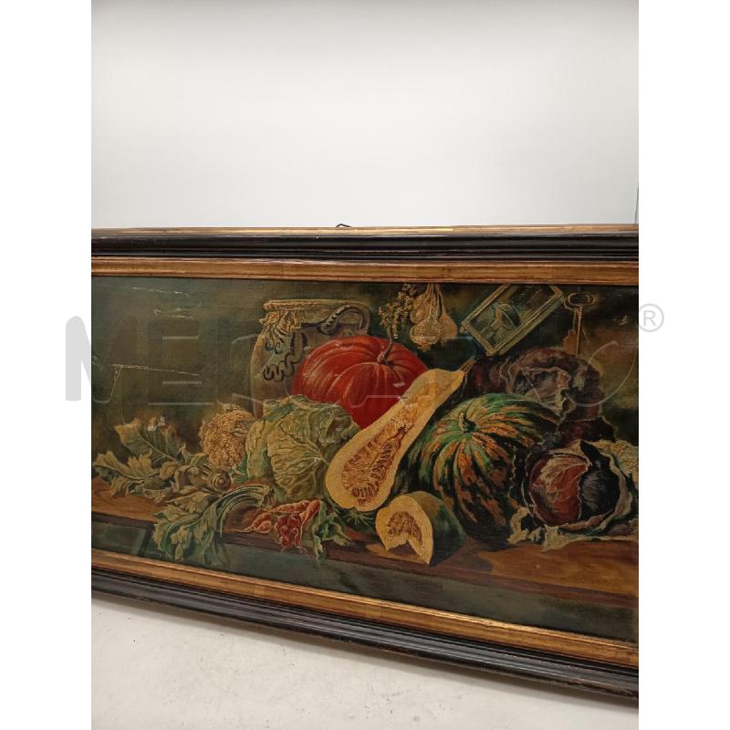 QUADRO OLIO SU TELA NATURA MORTA VERDURE DIFETTI | Mercatino dell'Usato Roma porta maggiore 1