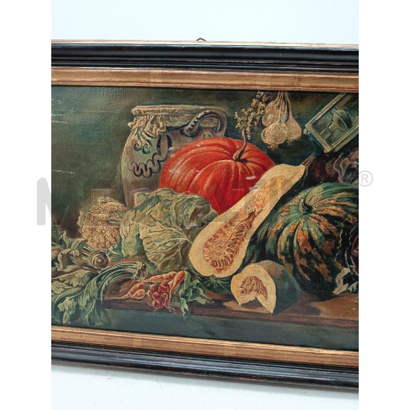 QUADRO OLIO SU TELA NATURA MORTA VERDURE DIFETTI | Mercatino dell'Usato Roma porta maggiore 4