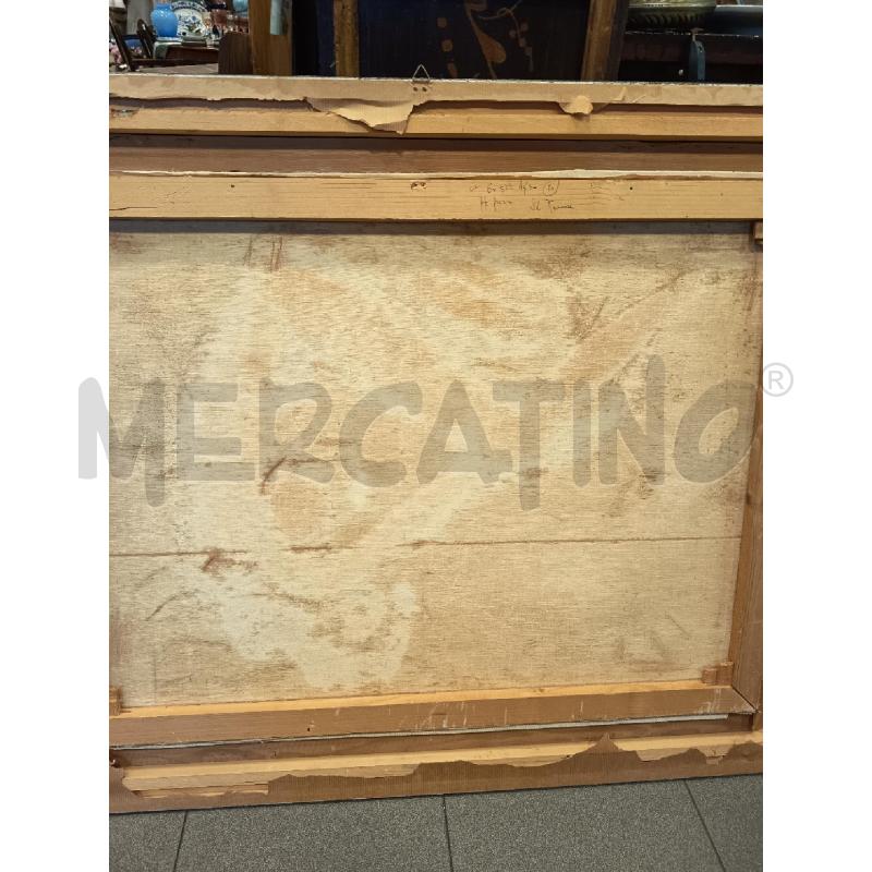QUADRO OLIO SU TELA NAT MORTA FRUTTA E FIASCO  | Mercatino dell'Usato Roma porta maggiore 5