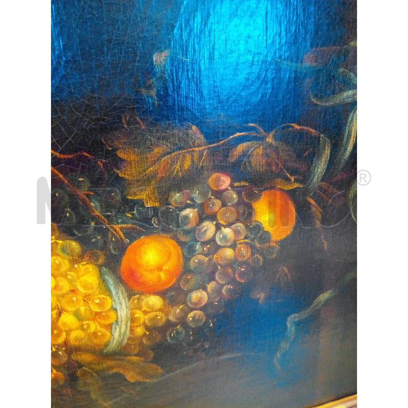 QUADRO OLIO SU TELA NAT MORTA FRUTTA VERDURA | Mercatino dell'Usato Roma porta maggiore 4