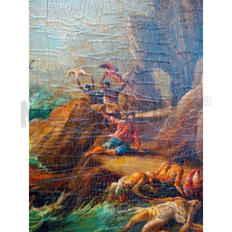 QUADRO OLIO SU TELA NAUFRAGIO EPOCA | Mercatino dell'Usato Roma porta maggiore 3