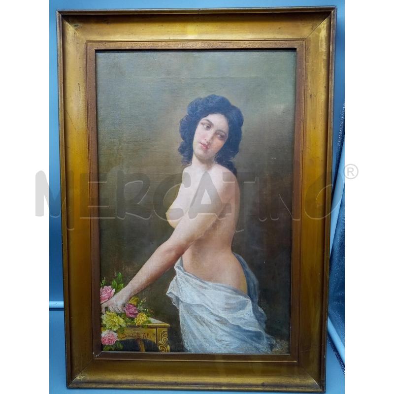 QUADRO OLIO SU TELA NUDO FEMMINILE  | Mercatino dell'Usato Roma porta maggiore 1