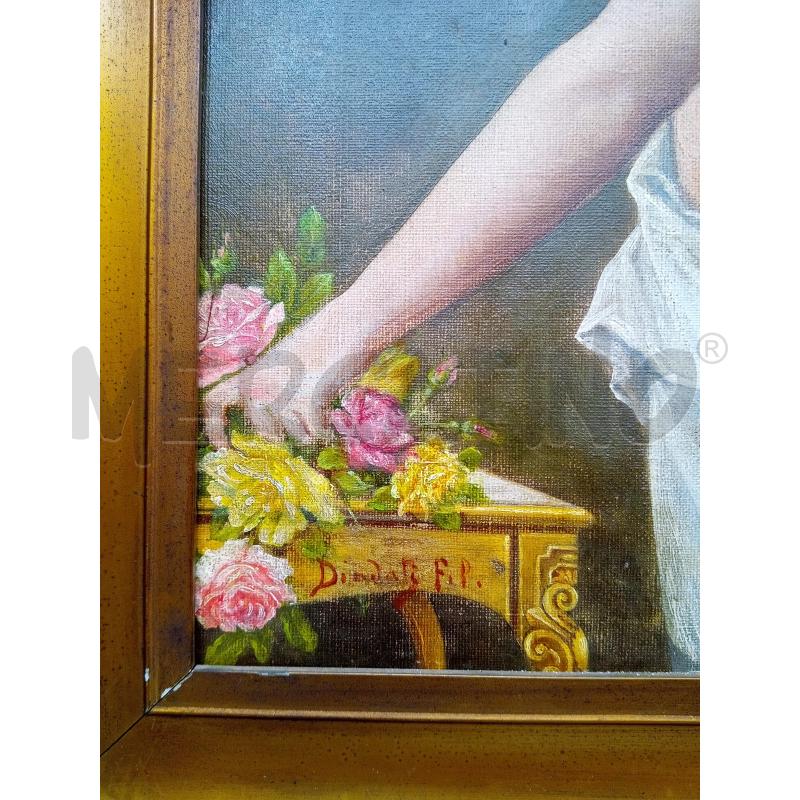 QUADRO OLIO SU TELA NUDO FEMMINILE  | Mercatino dell'Usato Roma porta maggiore 3