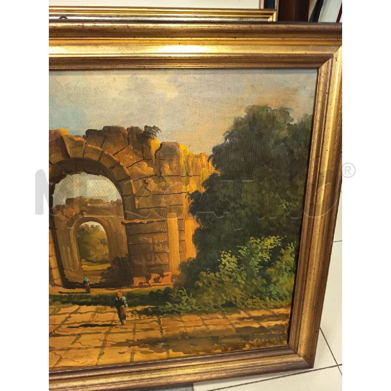 QUADRO OLIO SU TELA OLIO SU TELA CAPRICCIO ARCHITETTONICO  | Mercatino dell'Usato Roma porta maggiore 2