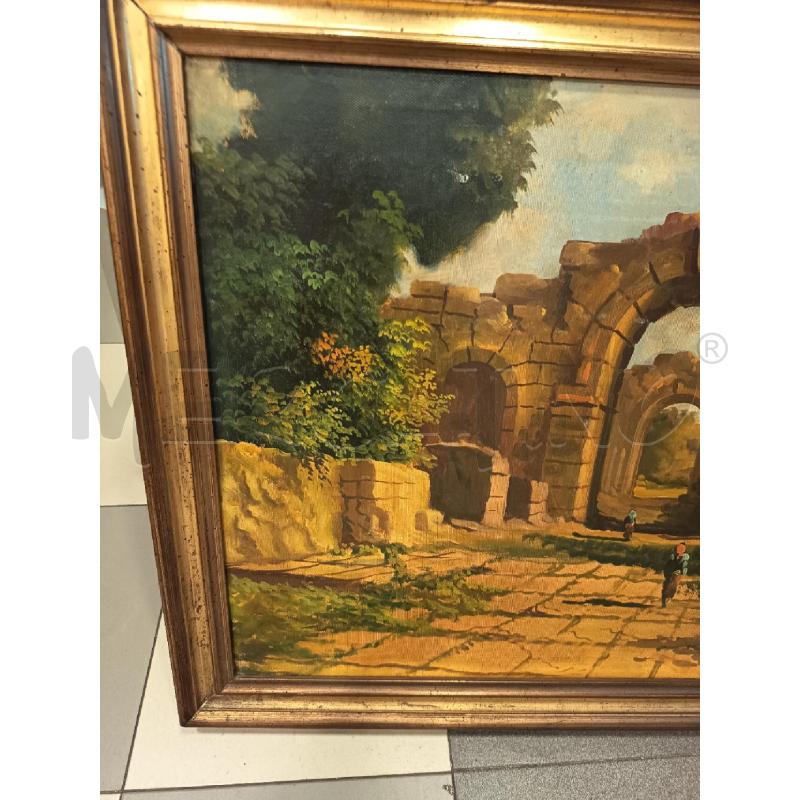 QUADRO OLIO SU TELA OLIO SU TELA CAPRICCIO ARCHITETTONICO  | Mercatino dell'Usato Roma porta maggiore 3