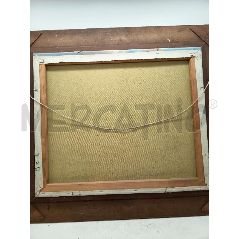 QUADRO OLIO SU TELA PAESAGGIO FLUVIALE TONI PASTELLO  | Mercatino dell'Usato Roma porta maggiore 5