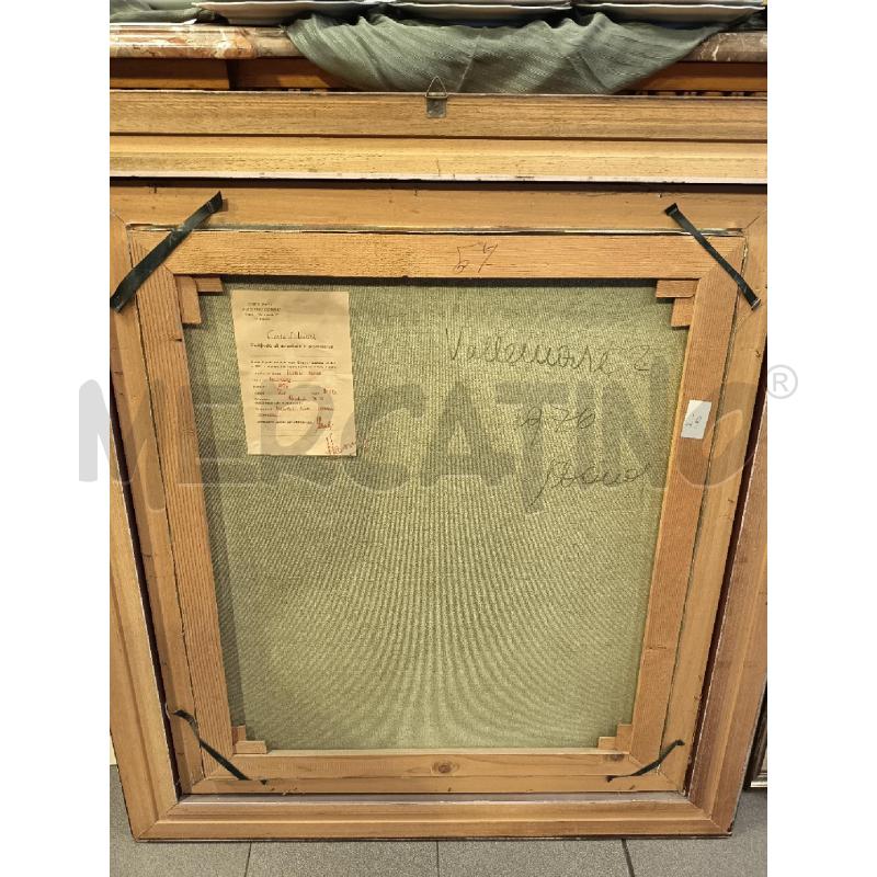 QUADRO OLIO SU TELA PAESAGGIO TONI BLU  | Mercatino dell'Usato Roma porta maggiore 5
