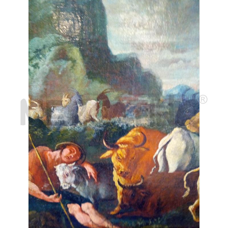 QUADRO OLIO SU TELA PASTORE CON ARMENTI EPOCA  | Mercatino dell'Usato Roma porta maggiore 3