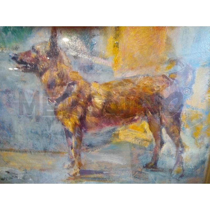 QUADRO OLIO SU TELA PASTORE TEDESCO | Mercatino dell'Usato Roma porta maggiore 2