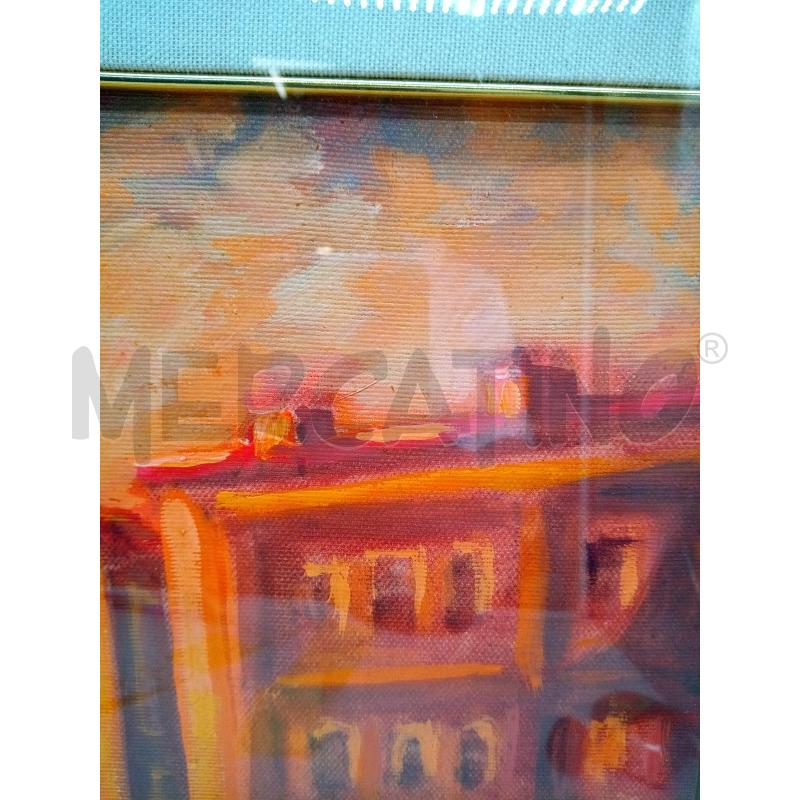 QUADRO OLIO SU TELA PIAZZA PATHEON TONI ROSA | Mercatino dell'Usato Roma porta maggiore 4