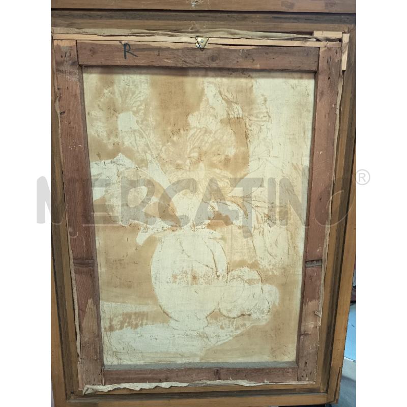QUADRO OLIO SU TELA POTICHE CON GIRASOLI | Mercatino dell'Usato Roma porta maggiore 5