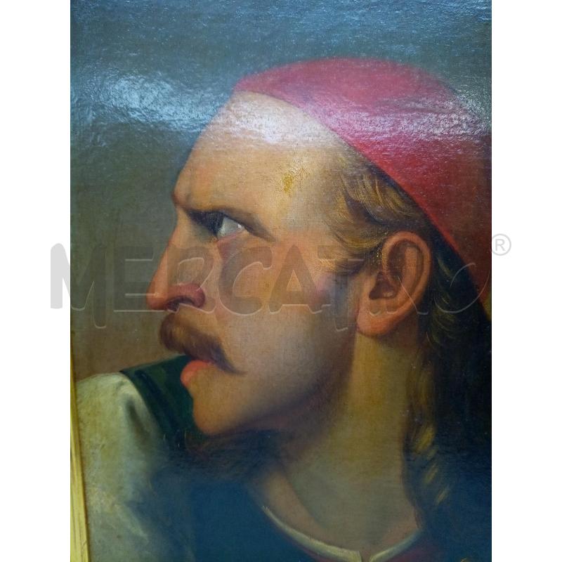 QUADRO OLIO SU TELA PROFILO CORSARO  | Mercatino dell'Usato Roma porta maggiore 2