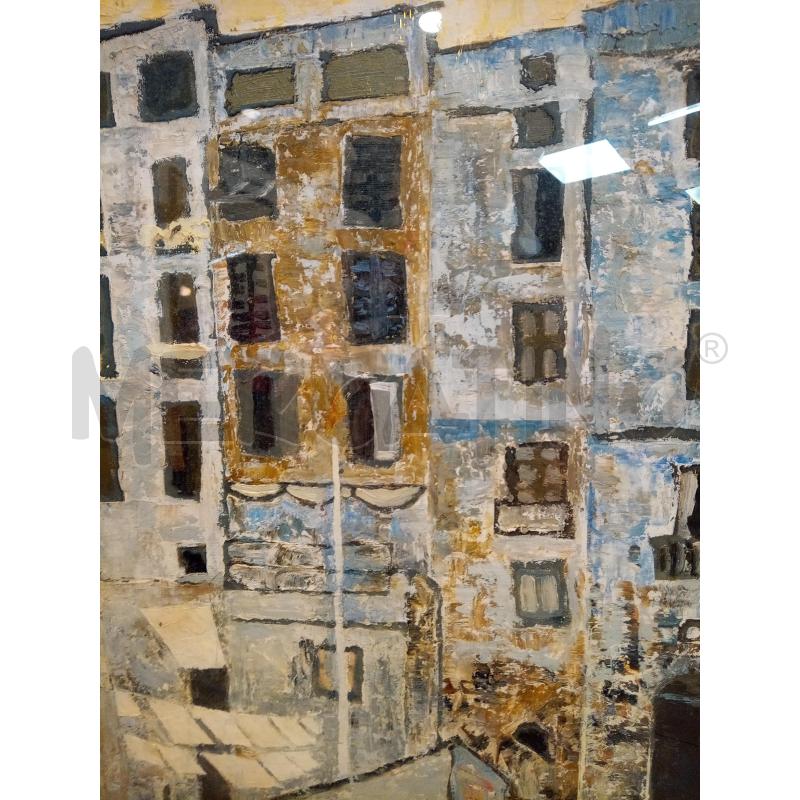 QUADRO OLIO SU TELA RIMESSA BARCHE CON PALAZZI | Mercatino dell'Usato Roma porta maggiore 3