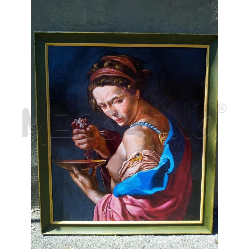 QUADRO OLIO SU TELA RIPRODUZIONE GHISMUNDA | Mercatino dell'Usato Roma porta maggiore 1