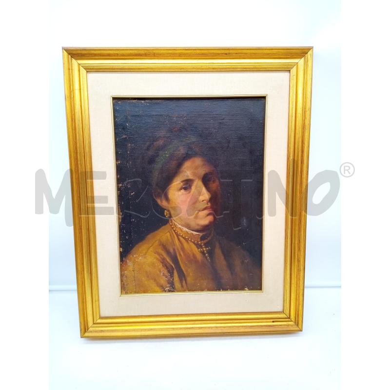QUADRO OLIO SU TELA RITRATTO DONNA  | Mercatino dell'Usato Roma porta maggiore 1
