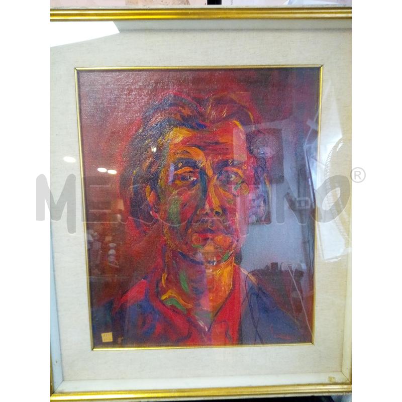 QUADRO OLIO SU TELA RITRATTO UOMO TONI ROSSI | Mercatino dell'Usato Roma porta maggiore 1