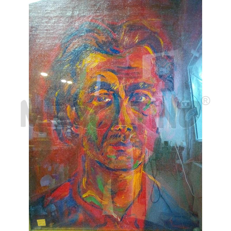 QUADRO OLIO SU TELA RITRATTO UOMO TONI ROSSI | Mercatino dell'Usato Roma porta maggiore 2