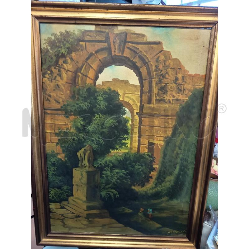QUADRO OLIO SU TELA ROVINE ROMANE  | Mercatino dell'Usato Roma porta maggiore 1