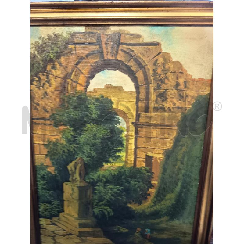 QUADRO OLIO SU TELA ROVINE ROMANE  | Mercatino dell'Usato Roma porta maggiore 2