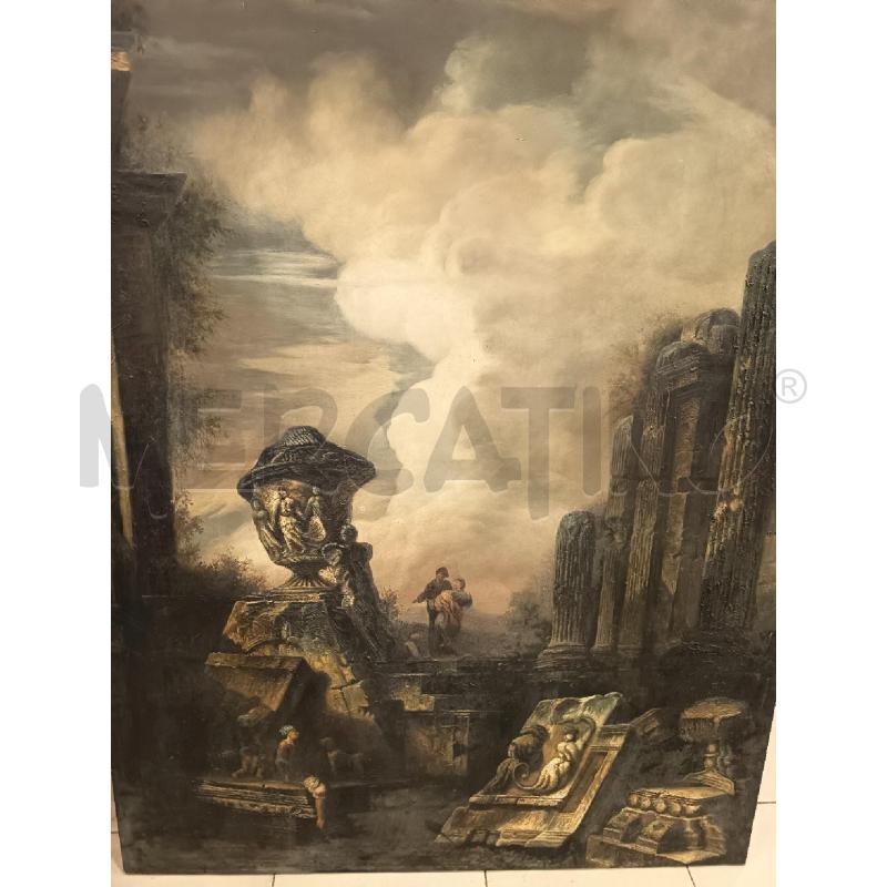 QUADRO OLIO SU TELA ROVINE ROMANE | Mercatino dell'Usato Roma porta maggiore 1