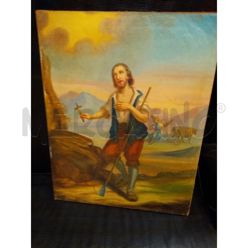 QUADRO OLIO SU TELA SANTO ISIDORO MASSAIU  | Mercatino dell'Usato Roma porta maggiore 5