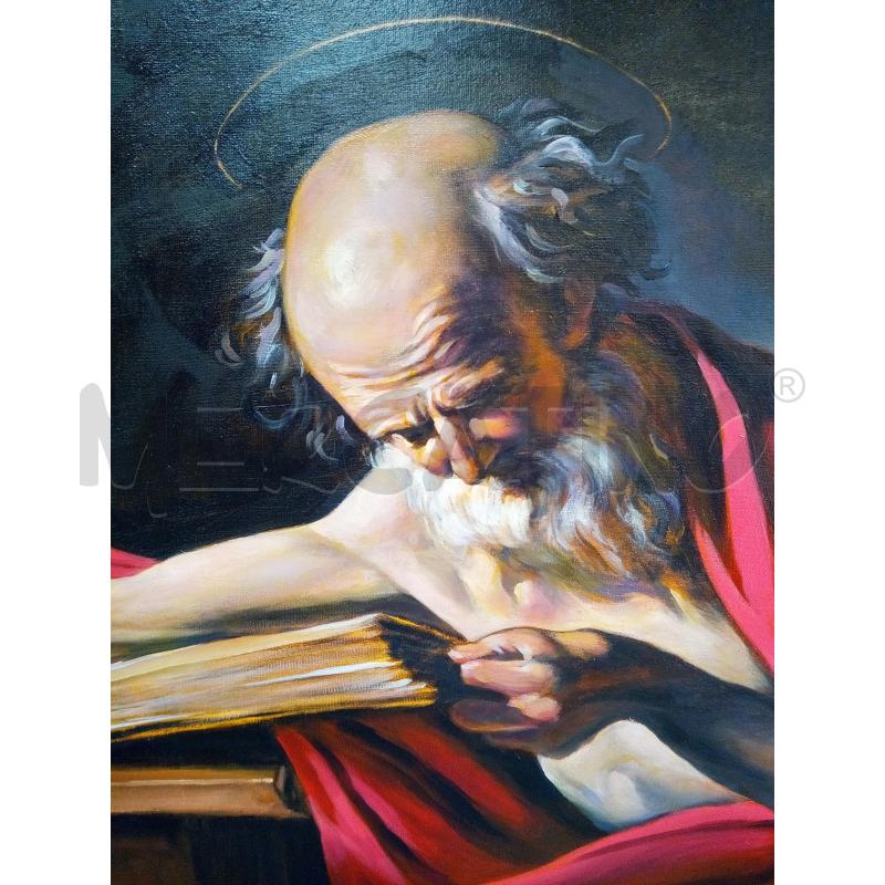 QUADRO OLIO SU TELA SAN GIROLAMO NELLO STUDIO | Mercatino dell'Usato Roma porta maggiore 2