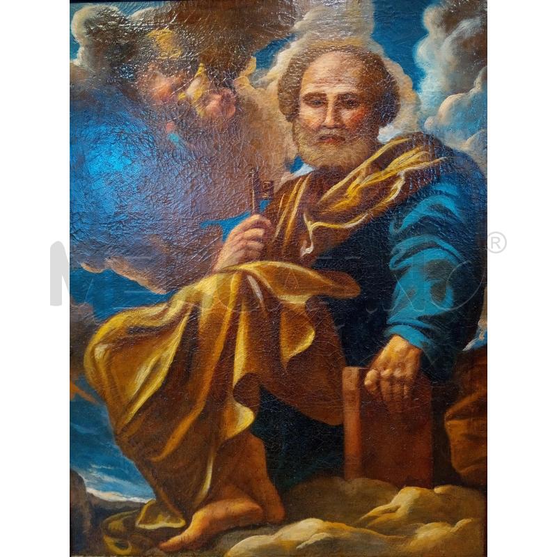 QUADRO OLIO SU TELA SAN PIETRO IN TRONO | Mercatino dell'Usato Roma porta maggiore 2