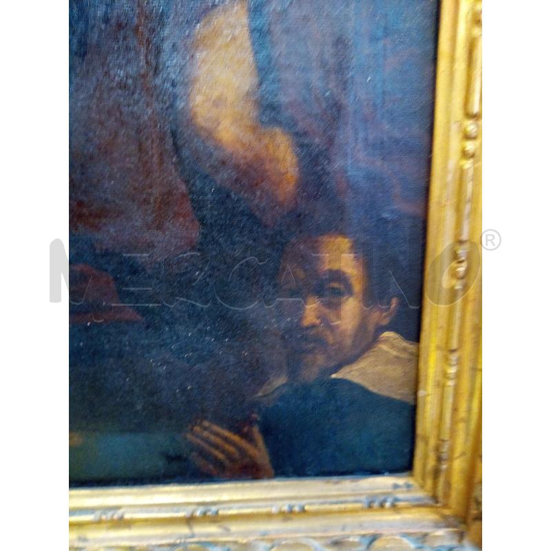 QUADRO OLIO SU TELA SCENA DEVOZIONALE EPOCA | Mercatino dell'Usato Roma porta maggiore 3