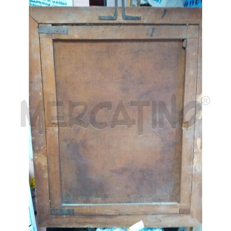 QUADRO OLIO SU TELA SCENA DEVOZIONALE EPOCA | Mercatino dell'Usato Roma porta maggiore 5