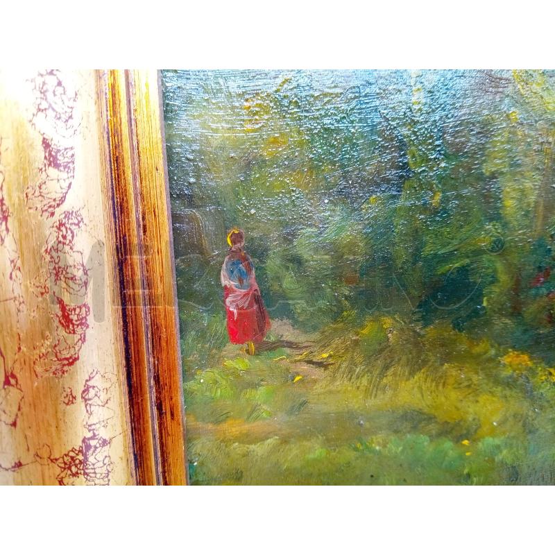 QUADRO OLIO SU TELA SCORCIO FLUVIALE  | Mercatino dell'Usato Roma porta maggiore 4