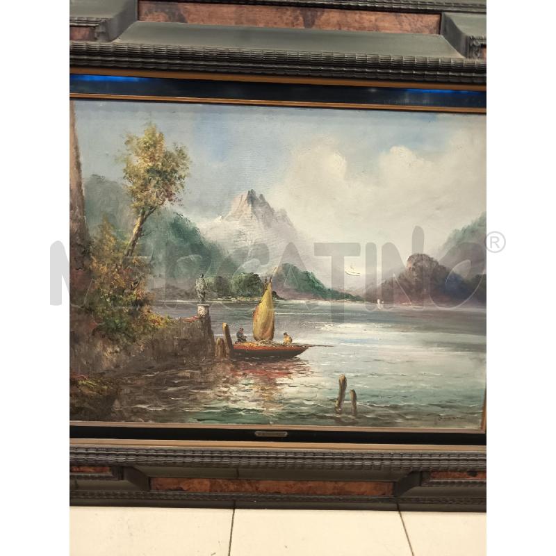 QUADRO OLIO SU TELA SCORCIO MONTUOSO  | Mercatino dell'Usato Roma porta maggiore 1
