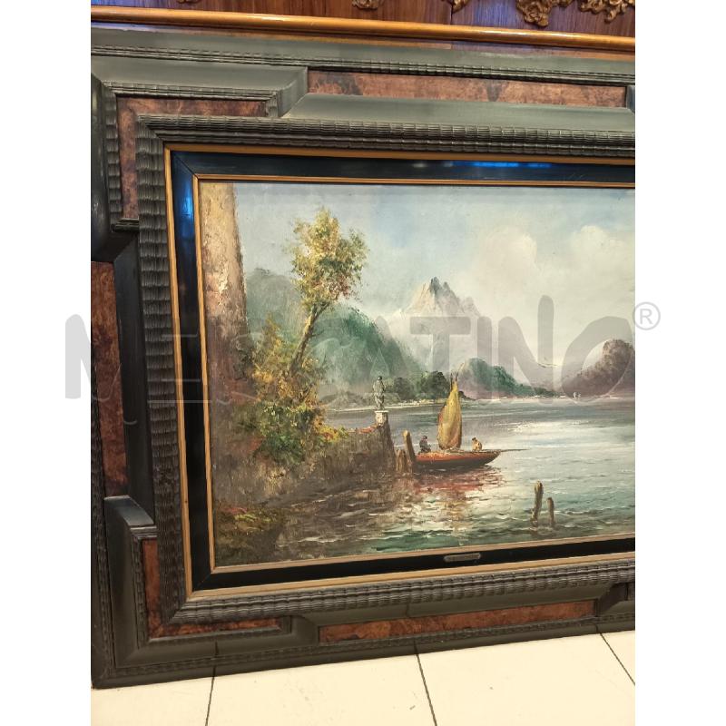 QUADRO OLIO SU TELA SCORCIO MONTUOSO  | Mercatino dell'Usato Roma porta maggiore 3