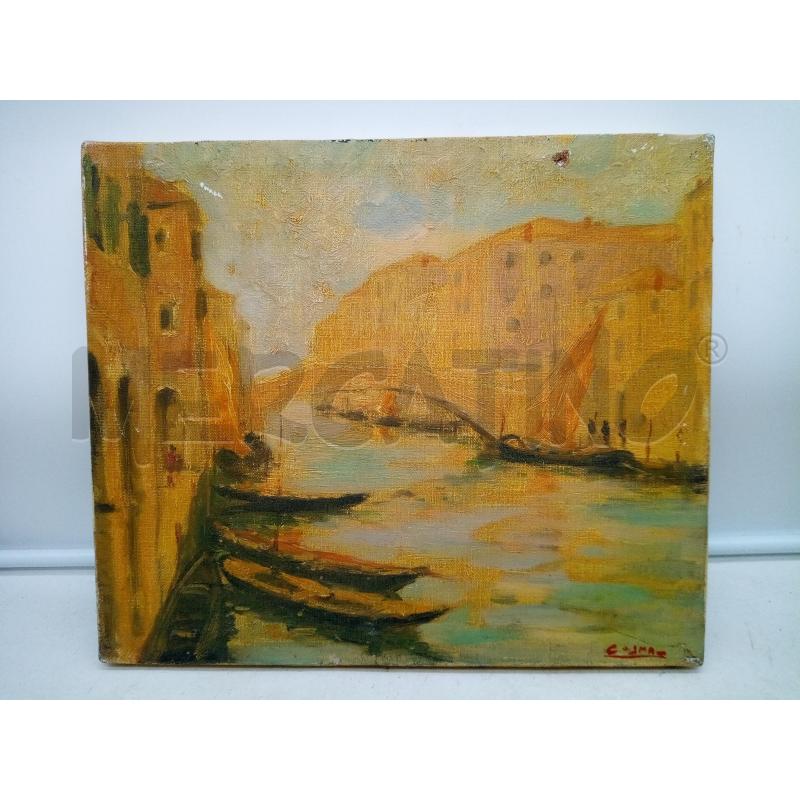 QUADRO OLIO SU TELA SCORCIO VENEZIA | Mercatino dell'Usato Roma porta maggiore 1