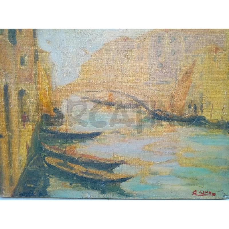 QUADRO OLIO SU TELA SCORCIO VENEZIA | Mercatino dell'Usato Roma porta maggiore 2