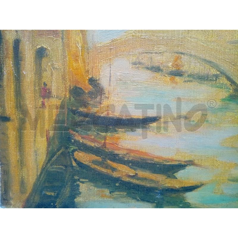 QUADRO OLIO SU TELA SCORCIO VENEZIA | Mercatino dell'Usato Roma porta maggiore 3