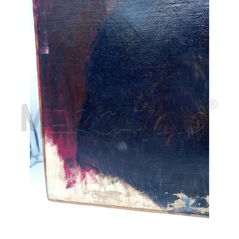 QUADRO OLIO SU TELA SIGNORA CON PELLICCIA | Mercatino dell'Usato Roma porta maggiore 3