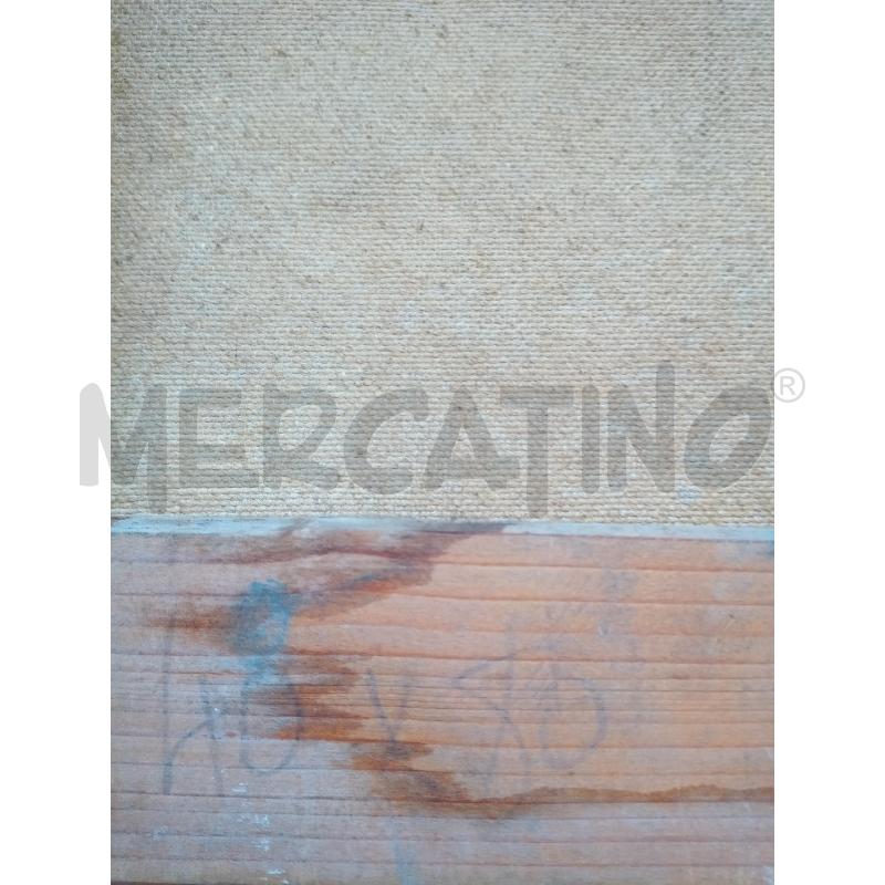 QUADRO OLIO SU TELA SPATOLATO AZZURRO  | Mercatino dell'Usato Roma porta maggiore 4