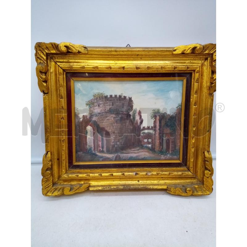 QUADRO OLIO SU TELA TOMBA CECILIA METELLA  | Mercatino dell'Usato Roma porta maggiore 1