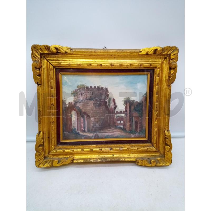 QUADRO OLIO SU TELA TOMBA CECILIA METELLA  | Mercatino dell'Usato Roma porta maggiore 2