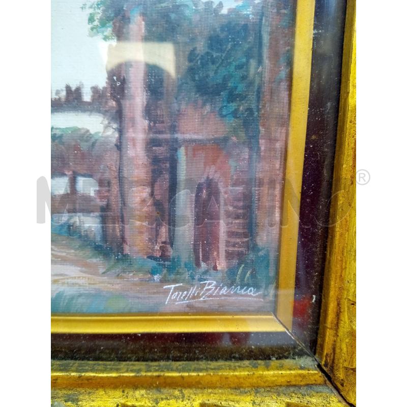 QUADRO OLIO SU TELA TOMBA CECILIA METELLA  | Mercatino dell'Usato Roma porta maggiore 3